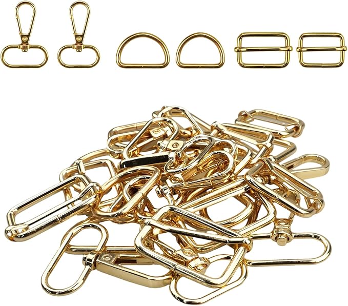 Set Moschettoni Per Borse: 39 Pezzi In Lega Di Zinco - Anelli A D, Fibbie E Bottoni Magnetici