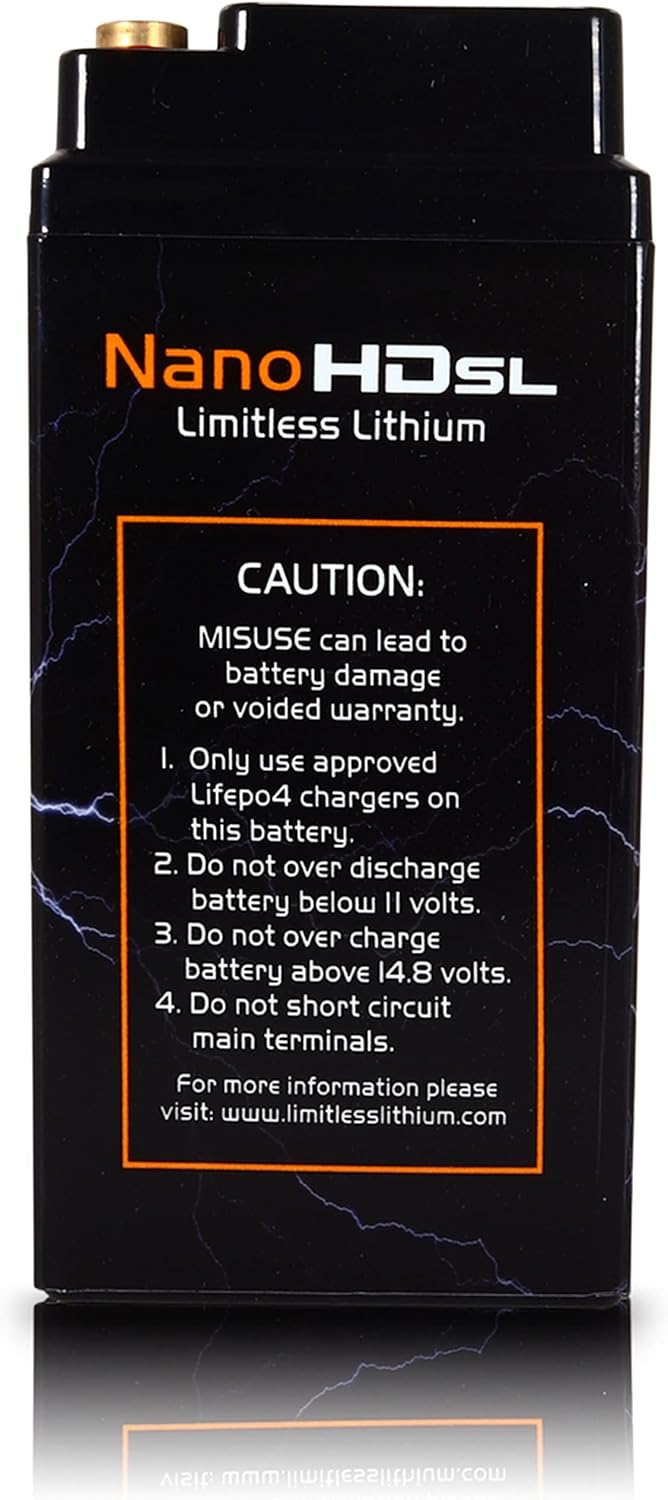 pkg Limitless Lithium Nano-HD SL 12AH Motorcycle/Powersports BCI 20 Case with BMS + Charger
