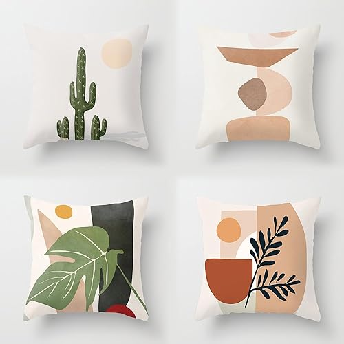 Busaurus Fundas de almohada para sofá biplaza de 65 pulgadas, modernas de mediados de siglo, fundas de almohada para sofás pequeños