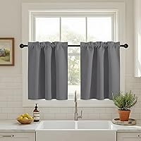 Vista 25 de NICETOWN Cenefas de Ventana Opacas con Aislamiento Térmico para Guardería - Paneles de Cortina con Bolsillo para Barra de Decoración del Hogar