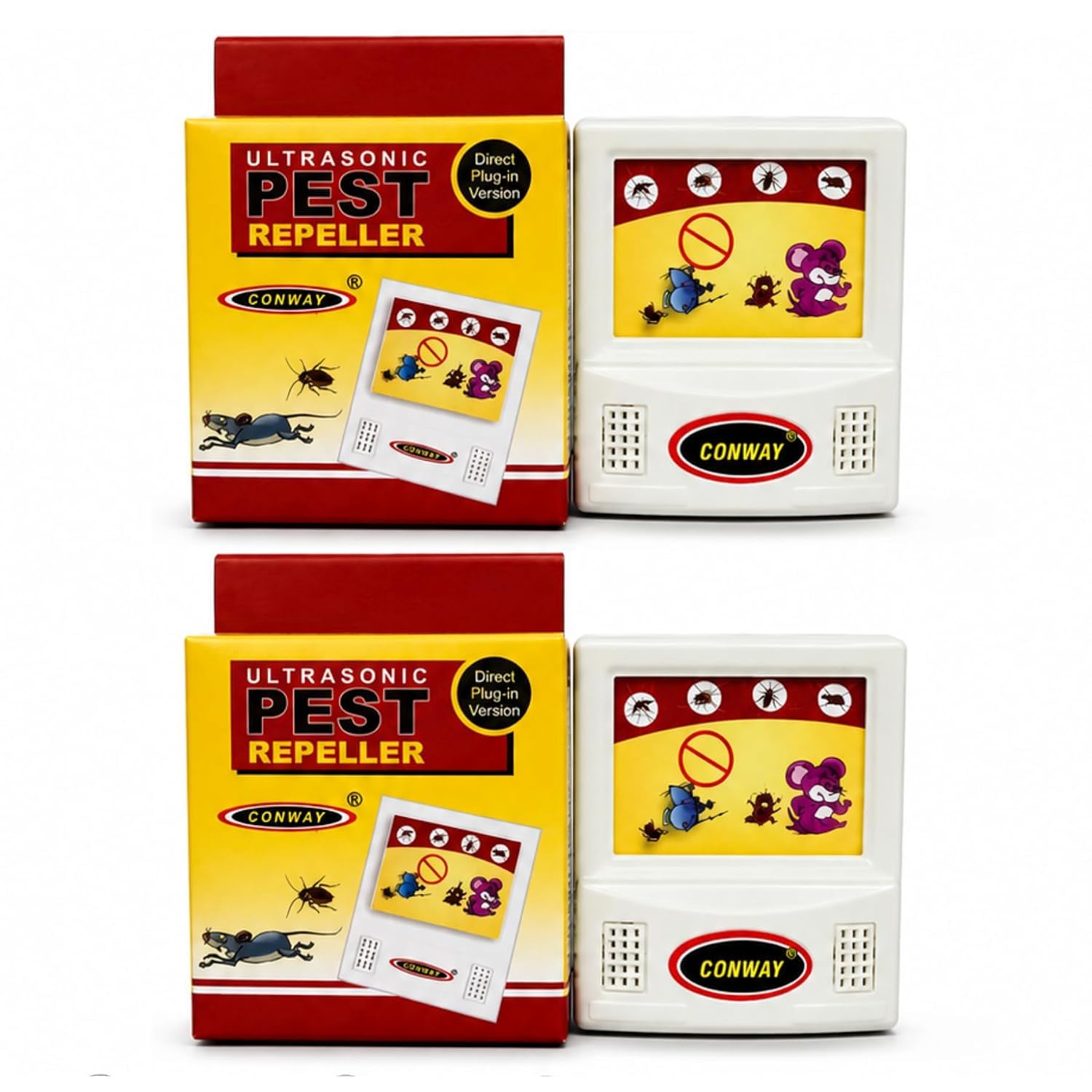 Conway Ultrasonic Pest Repeller Direct Plug-in Version (Pack of 2) | Electronic Pest Control Device for Rats, Mice, Cockroaches, Ants & Insects | Chemical-Free Indoor Use | Easy Plug & Play-image-21