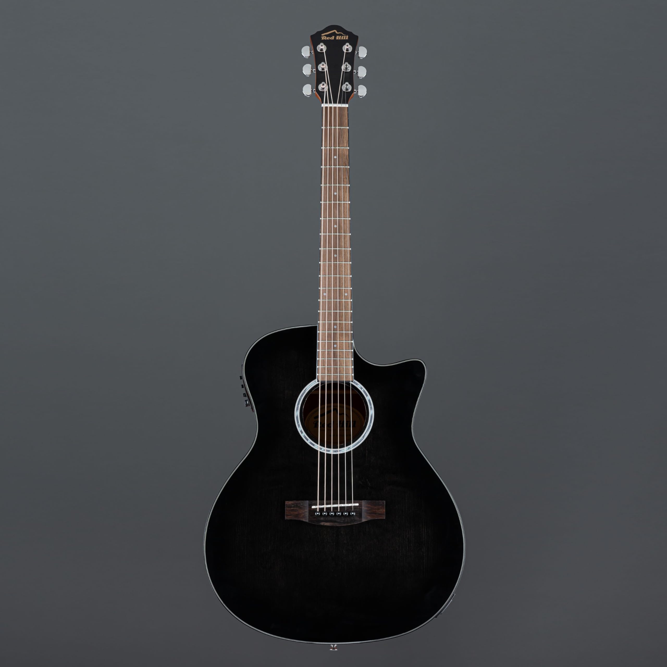 Red Hill AF-Blacktop Westerngitarre, Grand Auditorium, Cutaway, Fichte Decke, Mahagoni Boden und Zargen, Mahagoni Hals, Walnuss Griffbrett, EQ-8T Tonabnehmersystem, Satin Finish, Schwarz