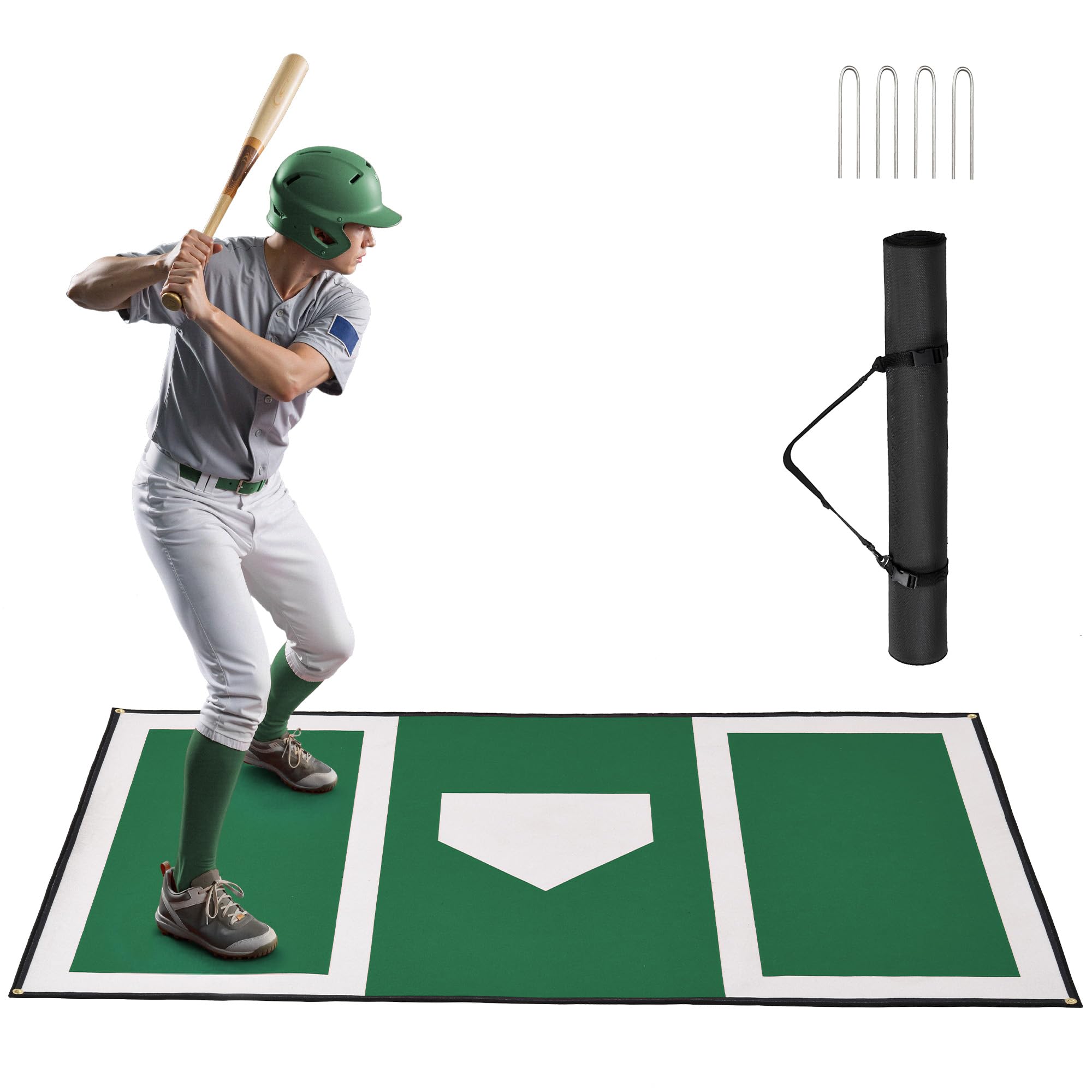 6x4ft Batting Mat for Batting Stance Practice