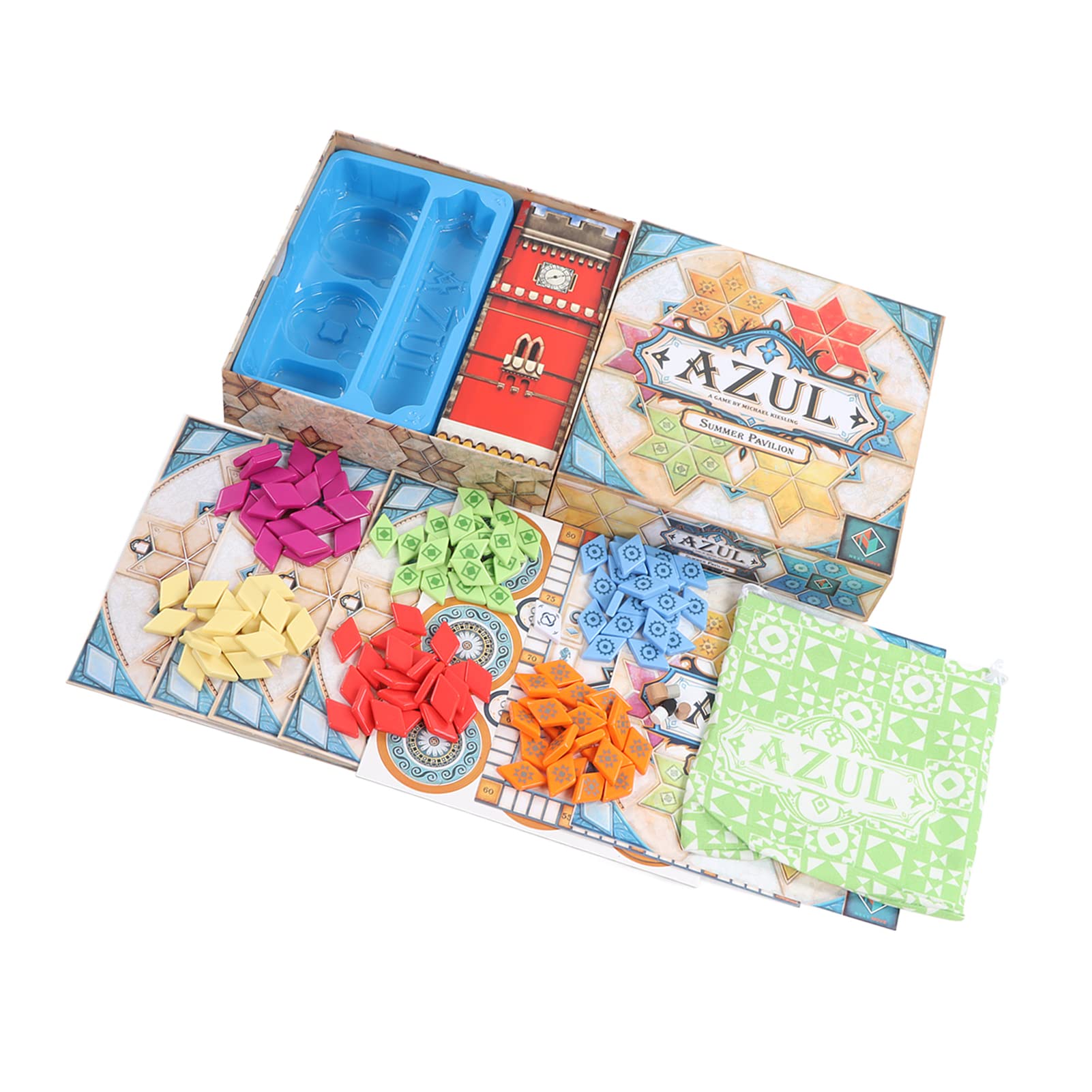 Jeu de société de stratégie de Pose de tuiles, Jeu de fête Familial multijoueur, Jeu de Construction de Motifs avec Sac de Rangement, pour Adultes et Enfants, Jeu de Cartes et de