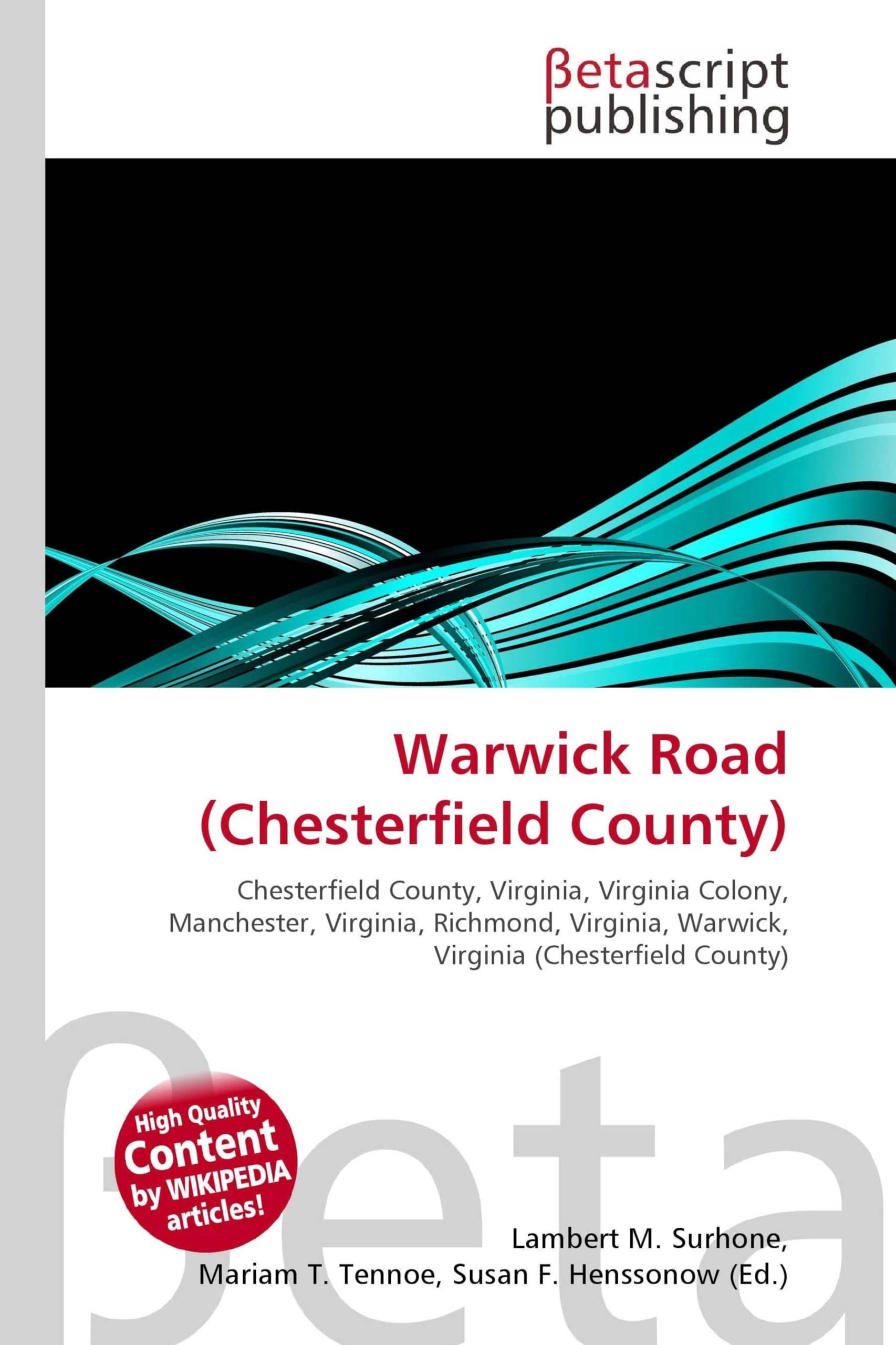 Warwick Road Chesterfield County livre Virginia Colony Manchester