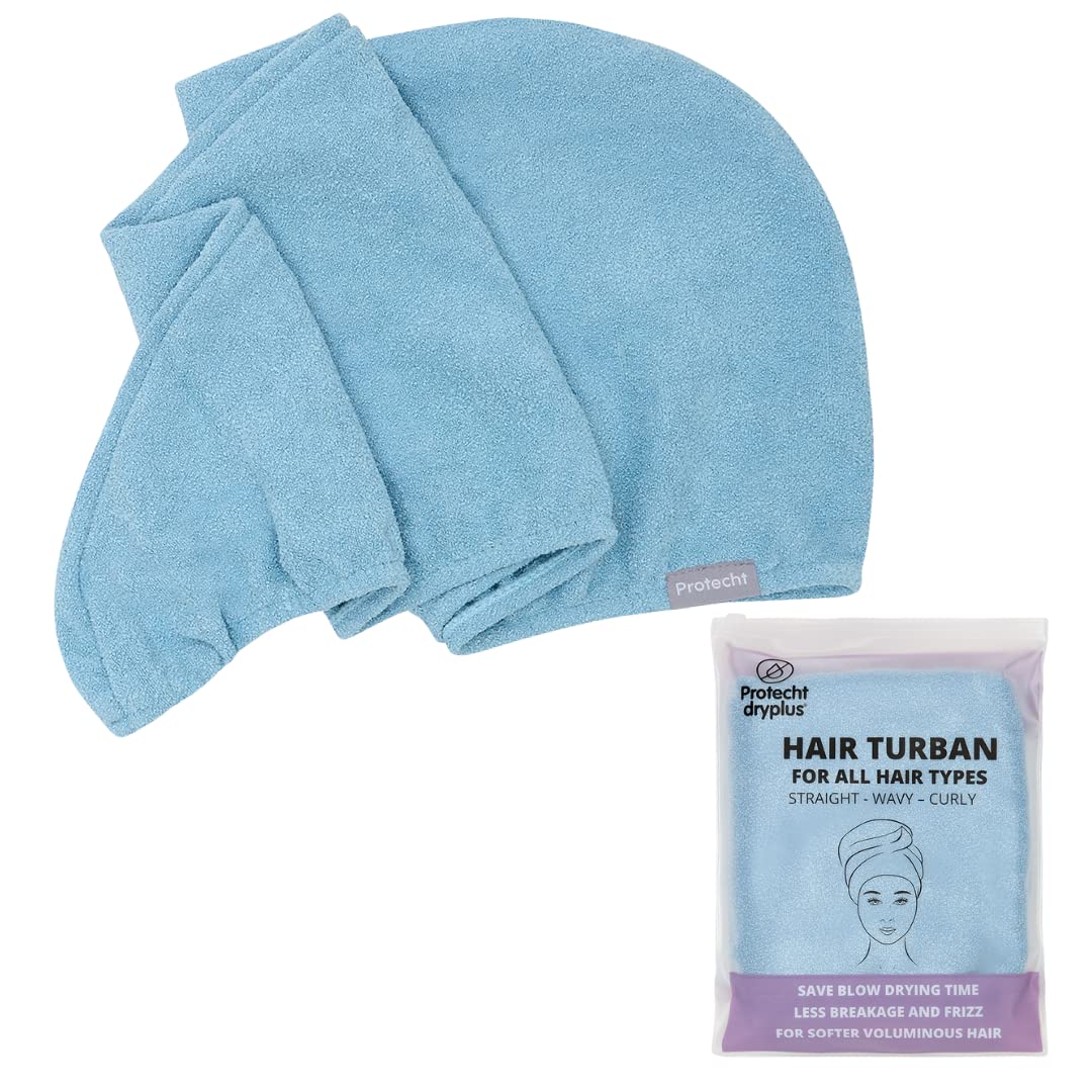 Protecht Dryplus Blue Fog Super Absorbent Microfibre Hair Turban