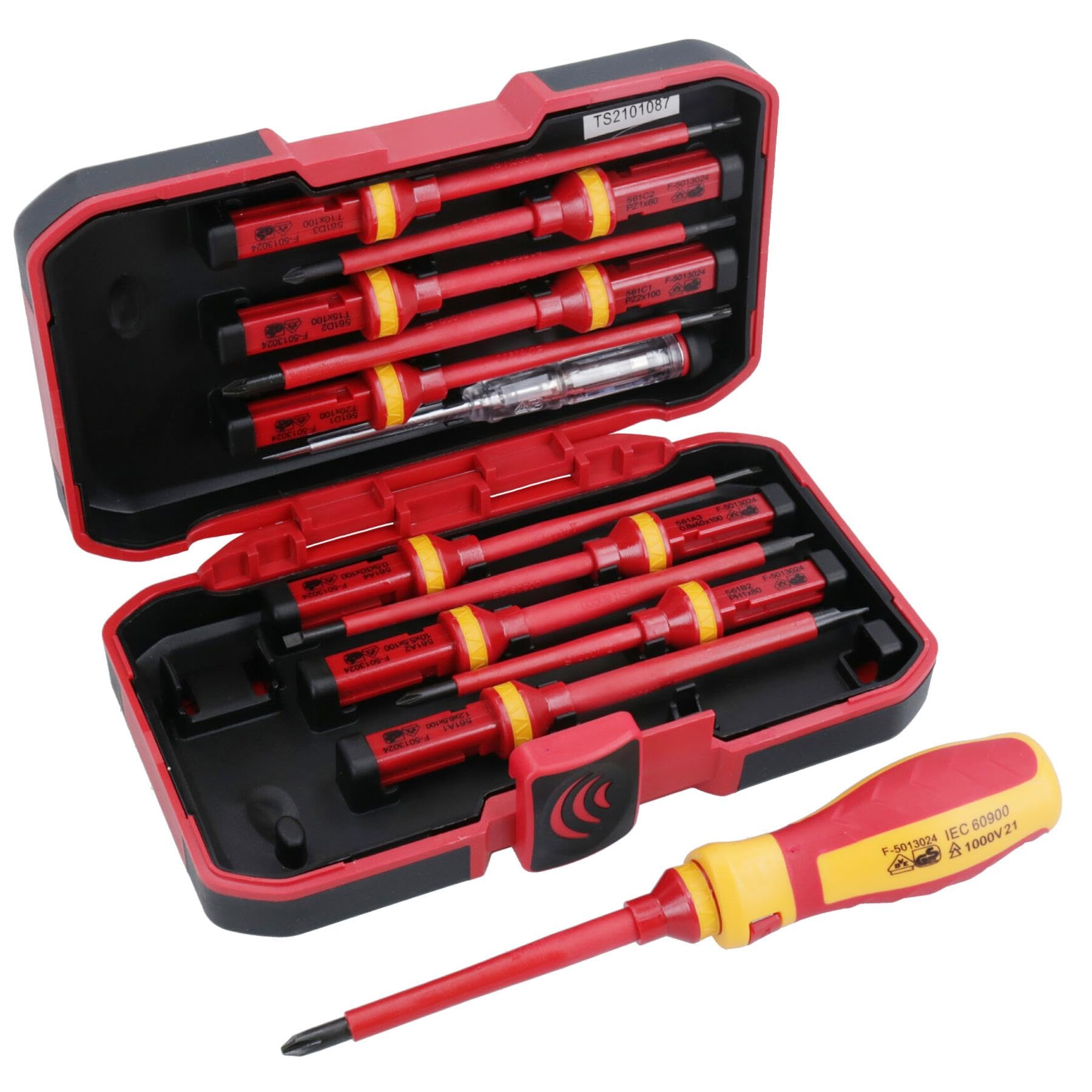 Tournevis isolés VDE lot de 13 pièces d'électricien plats et Torx