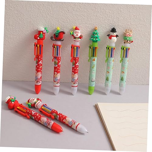 Miniatura 7 de EXCEART Ballpoint Pens 6pcs Pens Gifts Come Pen Fountain Pen Christmas Sto The Gift Office Supplies Student Stationery Plastic Cartoon Pen Child