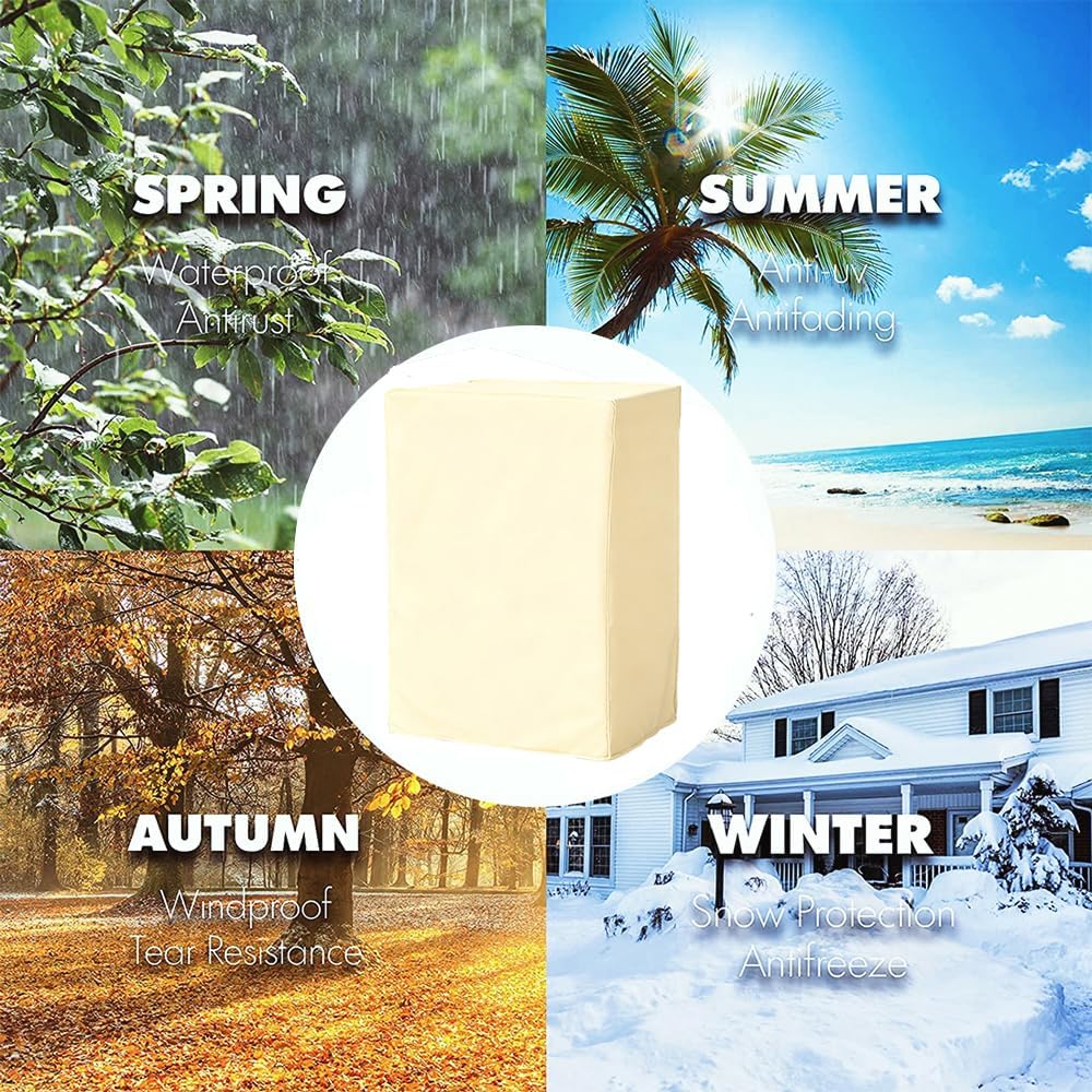 Arcade Basketball Game Cover Waterproof Home Dual Shot Electronic Basketball Arcade Hoop Game Covers for Indoor Outdoor 51x25x80.5in Beige