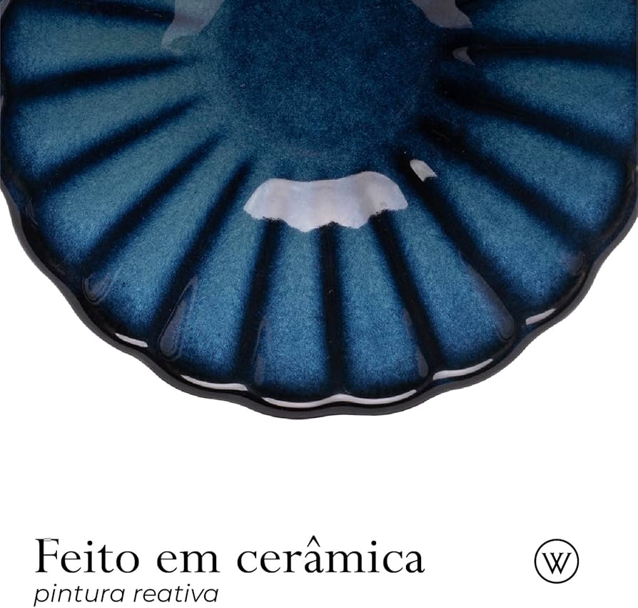 WOLFF - Bowl de Cerâmica Scallop Azul 15cm x 6cm | Amazon.com.br