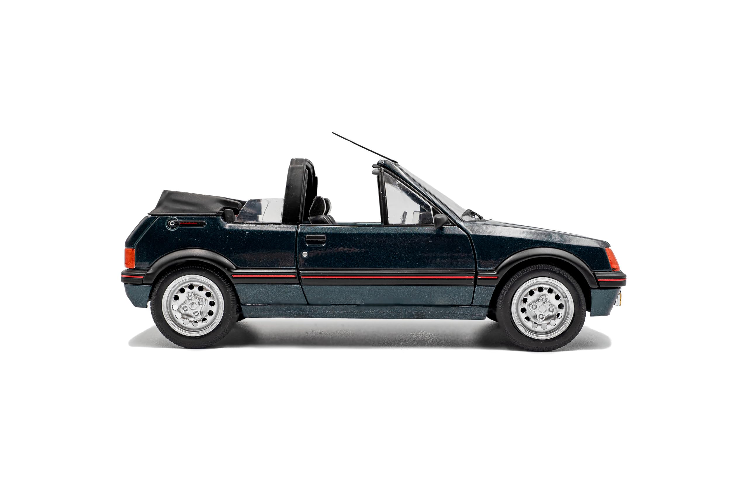 Solido Peugeot 205 CTI Roland-Garros Cabrio Diecast 1:18 Vert Métallique