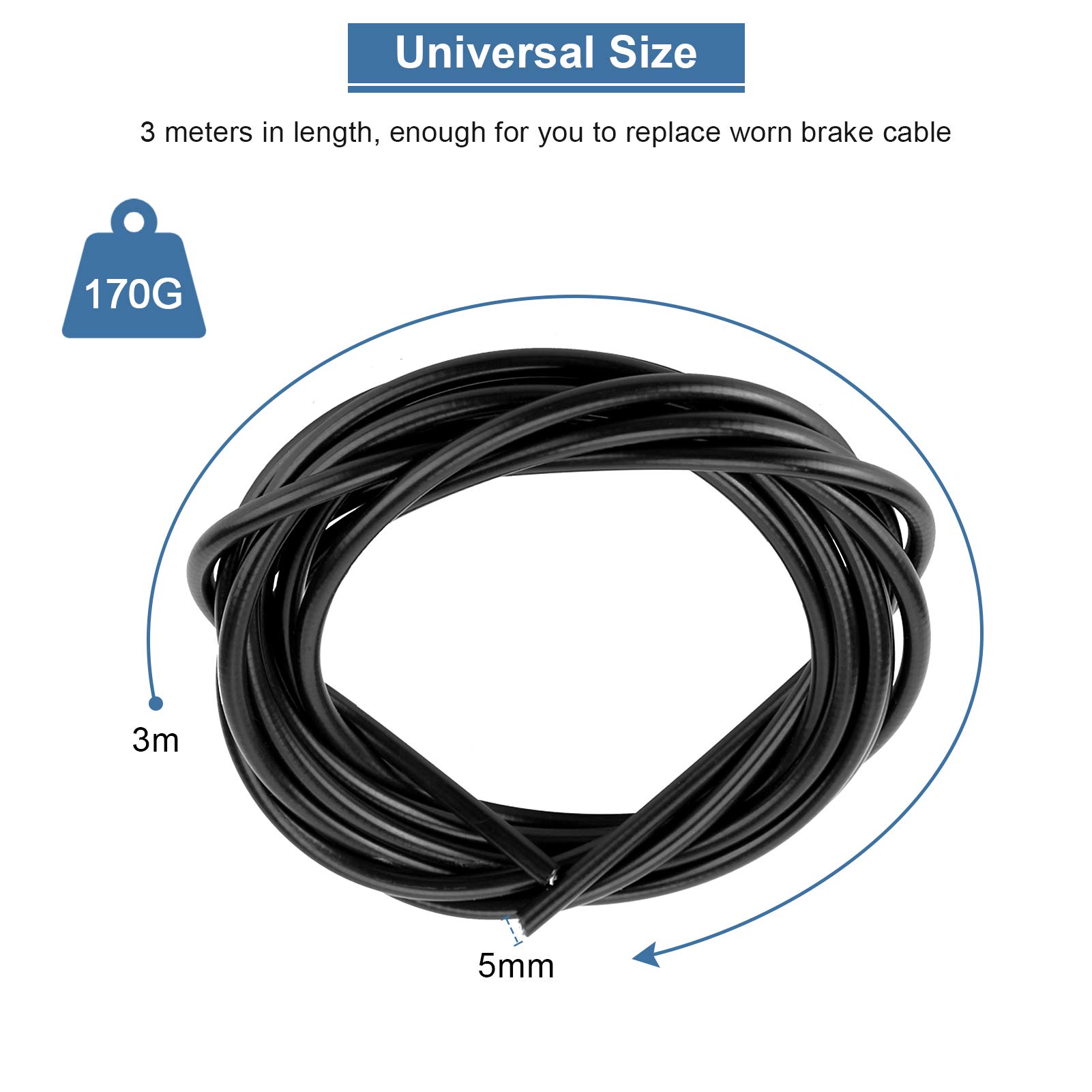Frein vélo,embout de câble de frein de vélo 4-5mm avec pièces d'anneau