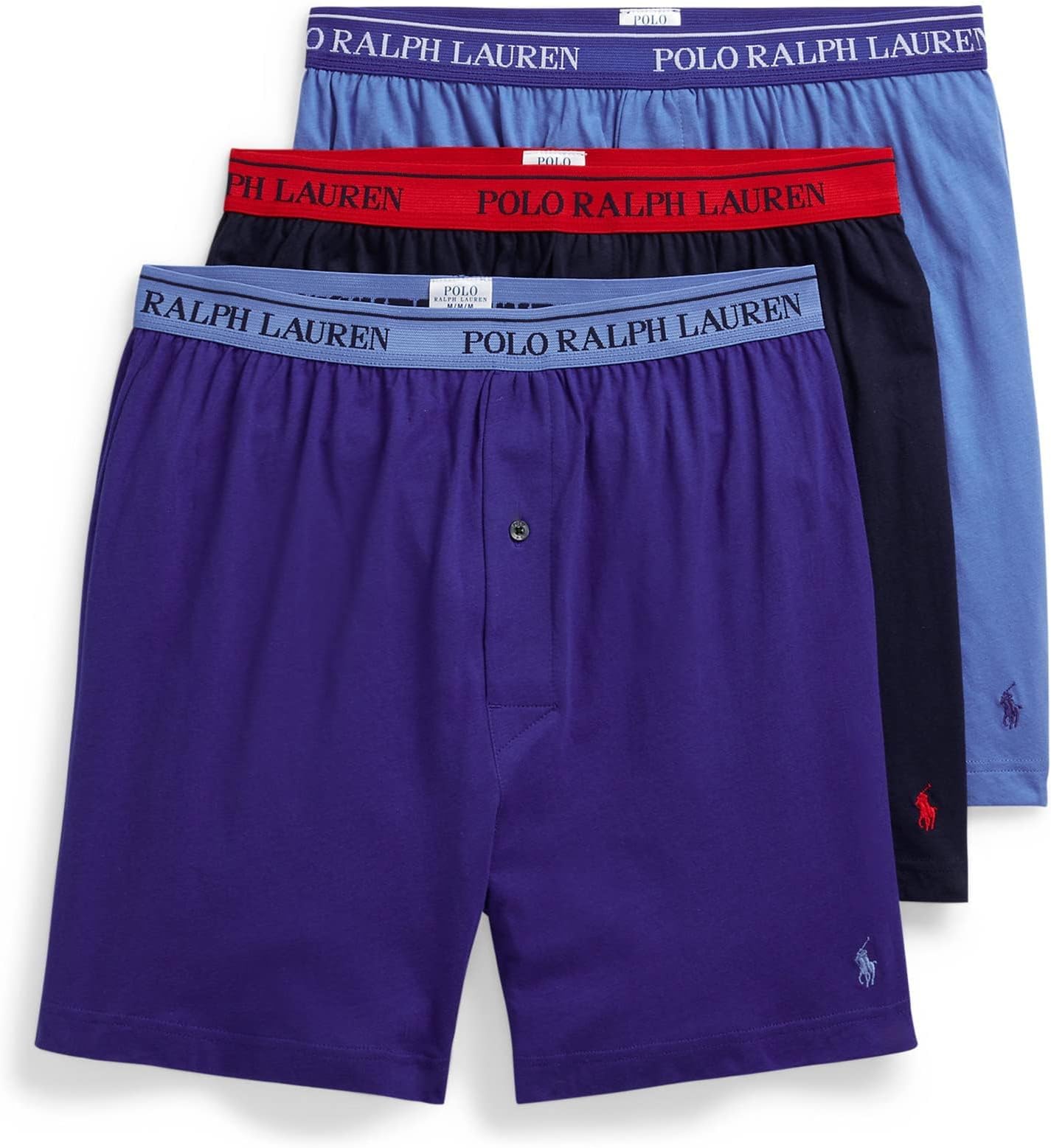 Men's Classic Fit Cotton Knit Boxers, 3 Pack