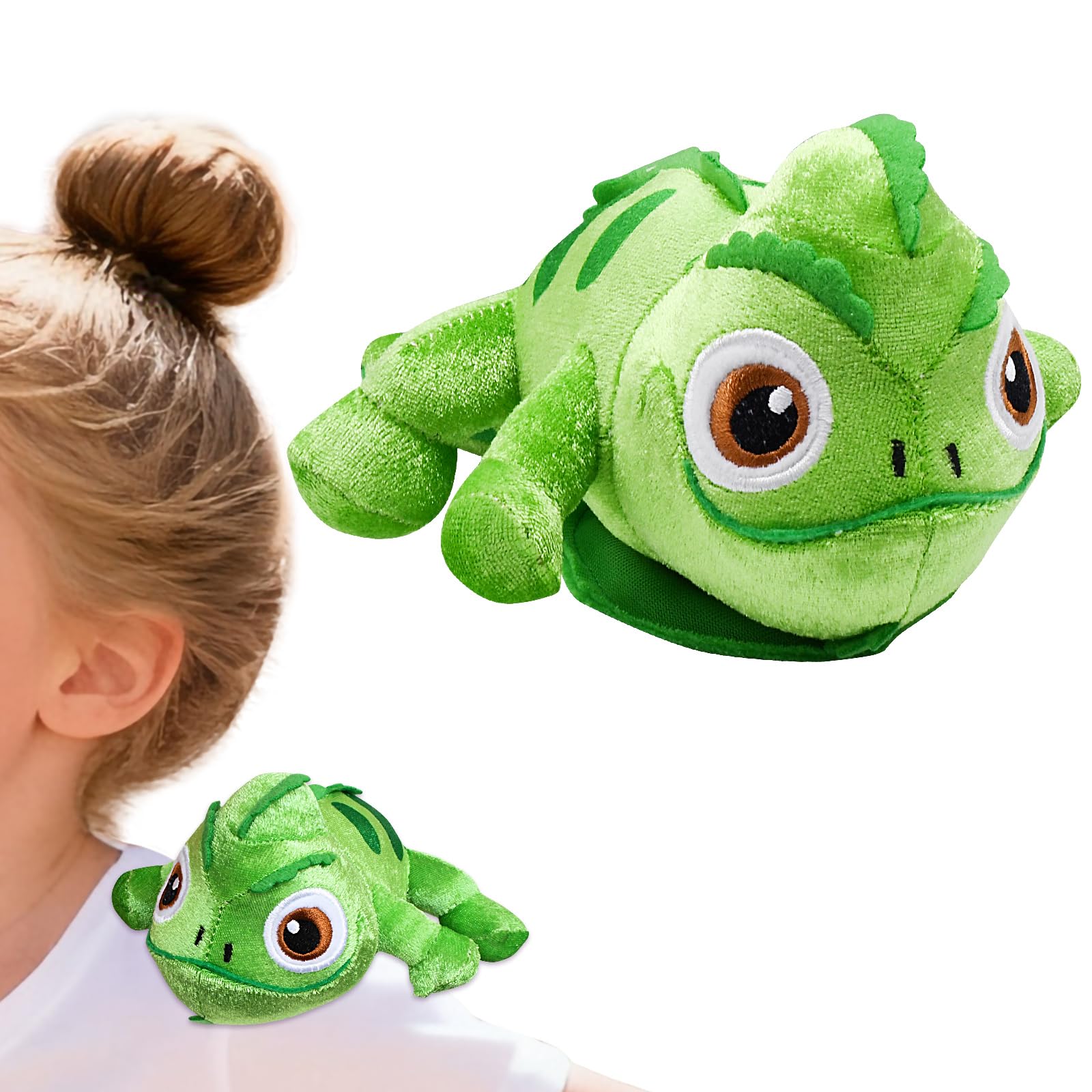 XonyiCos Lizard Plush Shoulder Magnet，Chameleon Stuffed Animal Cute Toys for Kids Boys Girls