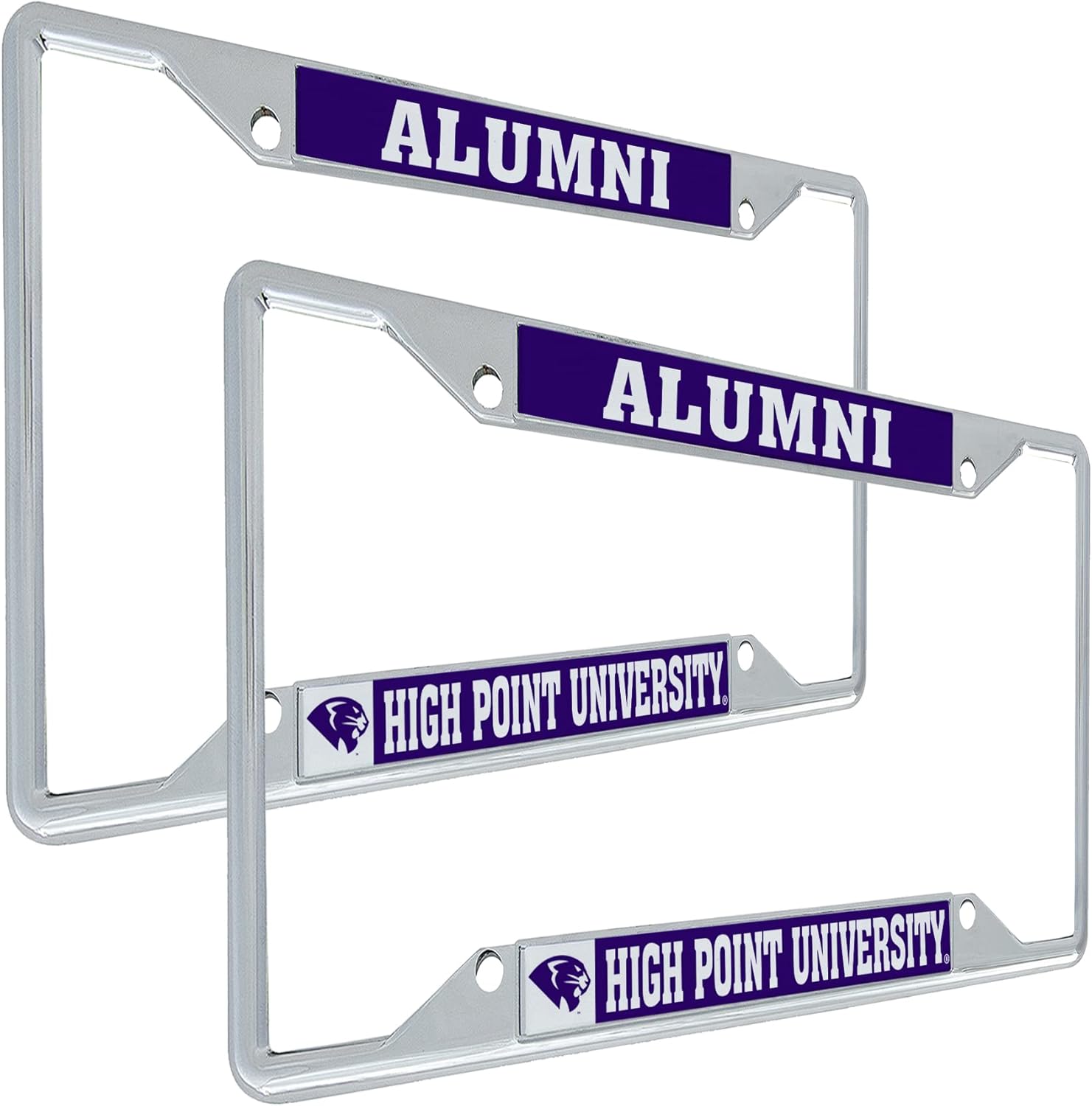 Desert Cactus High Point University Car Accessories Metal License Plate Frame for Front or Rear of Car (Alumni 2 Pack)