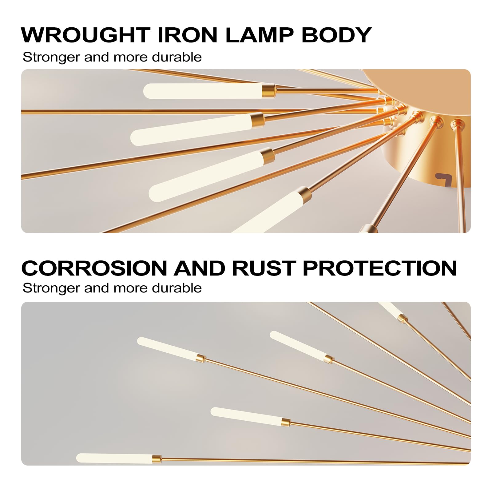 Plafoniera LED Soffitto, Plafoniera Lampada Da Salotto Moderna, Acrilico Lampadario LED Soffitto per Soggiorno Camera Da Letto Cucina Ufficio, Luce Neutra (28 teste, oro)