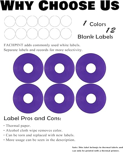 Miniatura 2 de FACHPINT 6 discos morados para decoración estética de pared, discos de vinilo de 12 pulgadas, discos de vinilo en blanco para graffiti, accesorios