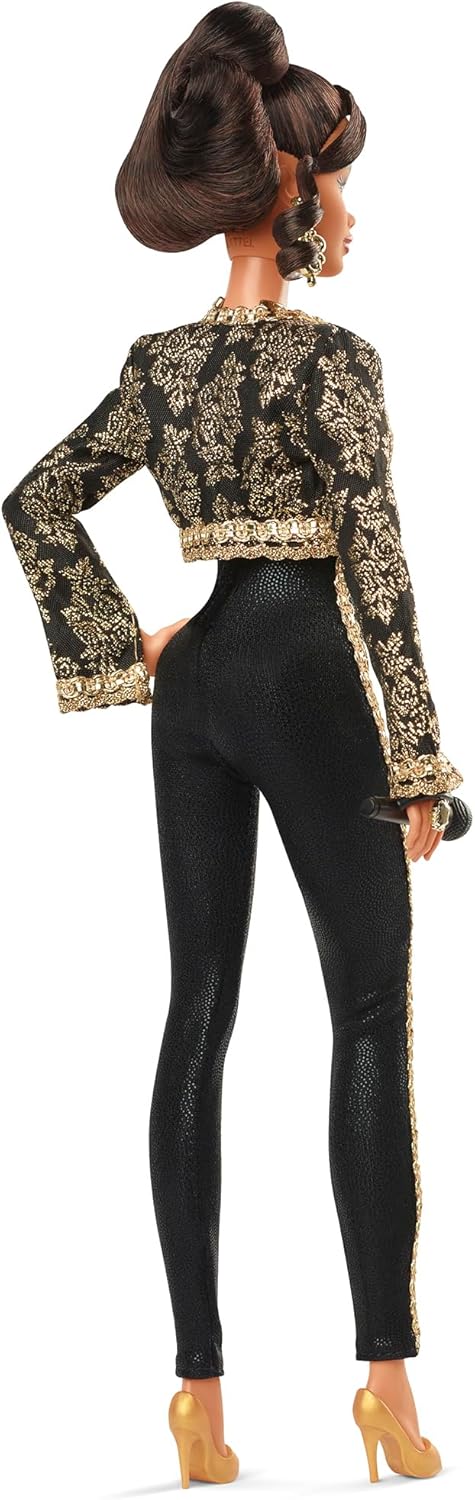 Barbie Signature Doll, Juan Gabriel Collectible in Chic Black and Gold Suit with Cropped Jacket and Golden Accessories