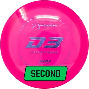 Prodigy Disc Factory Second 400 D3 Max Driver | Understable Disc Golf Distance Driver | Faster & More Glide Than D3 | Slim, Shallow Profile for Fast Flight| Fast Flight with Lots of Glide | 170g+