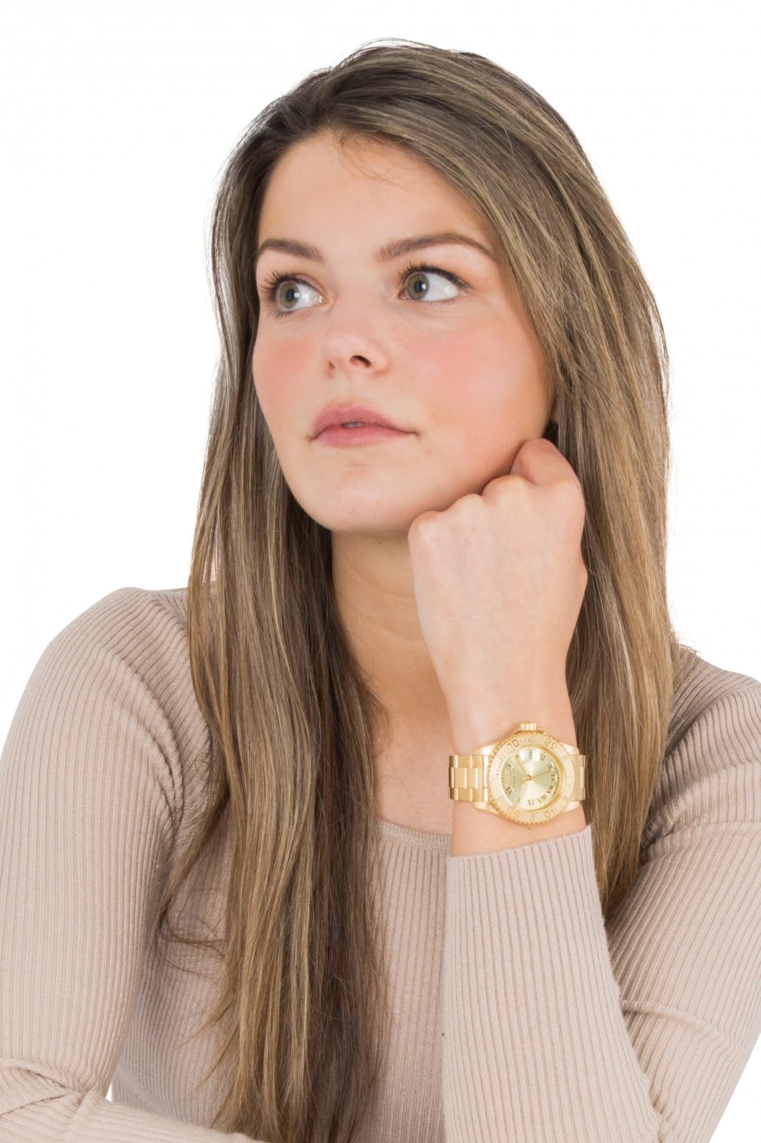 INVICTA Pro Diver 12820 Reloj para Mujer - Movimiento de Cuarzo - Acero Inoxidable con Esfera Dorada - 40 mm - con 15 Diamantes