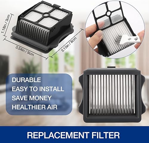 Miniatura 5 de Cepillo de rodillo S5 y filtro de vacío HEPA de repuesto para aspiradora Tineco Floor ONE S5, S5 Pro, S5 Pro 2, S5 Blue Smart - Piezas de repuesto