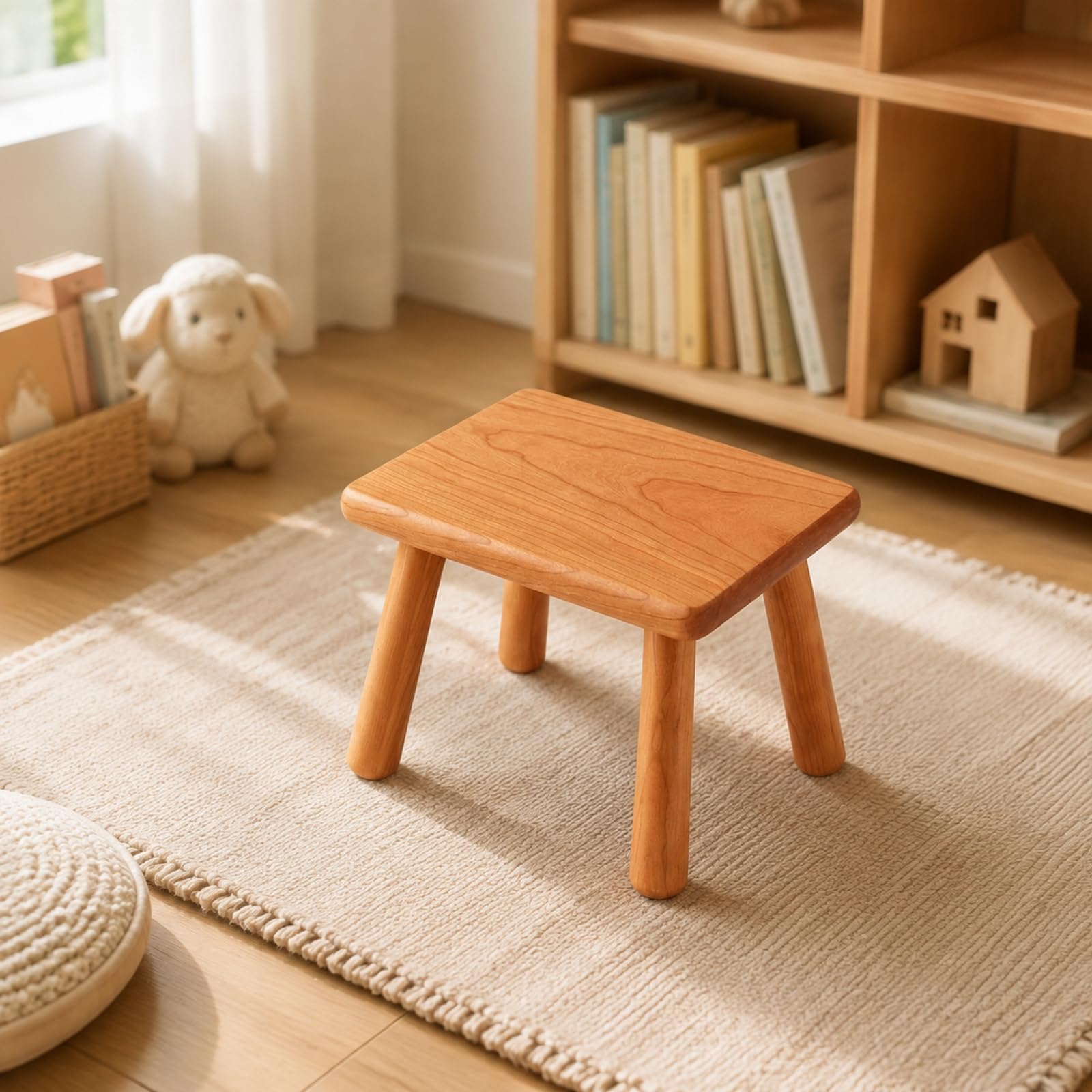 rockible Taburete bajo con Cuatro s | Totalmente Montado, Mueble, para Entradas, Calzarse, Niños