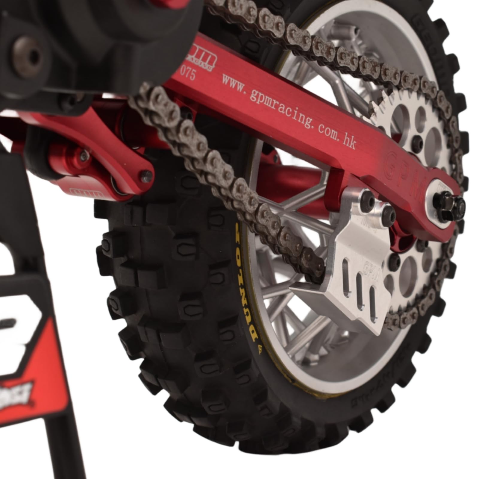 Levigo RC Moto 7075 Alluminio Catena Guard Protector Per LOSI-1/4 PROMOTO-MX MOTORCYCLE RTR/FXR-LOS06000/06002, RC Aggiornamento Parti di Protezione Della Catena, Oro