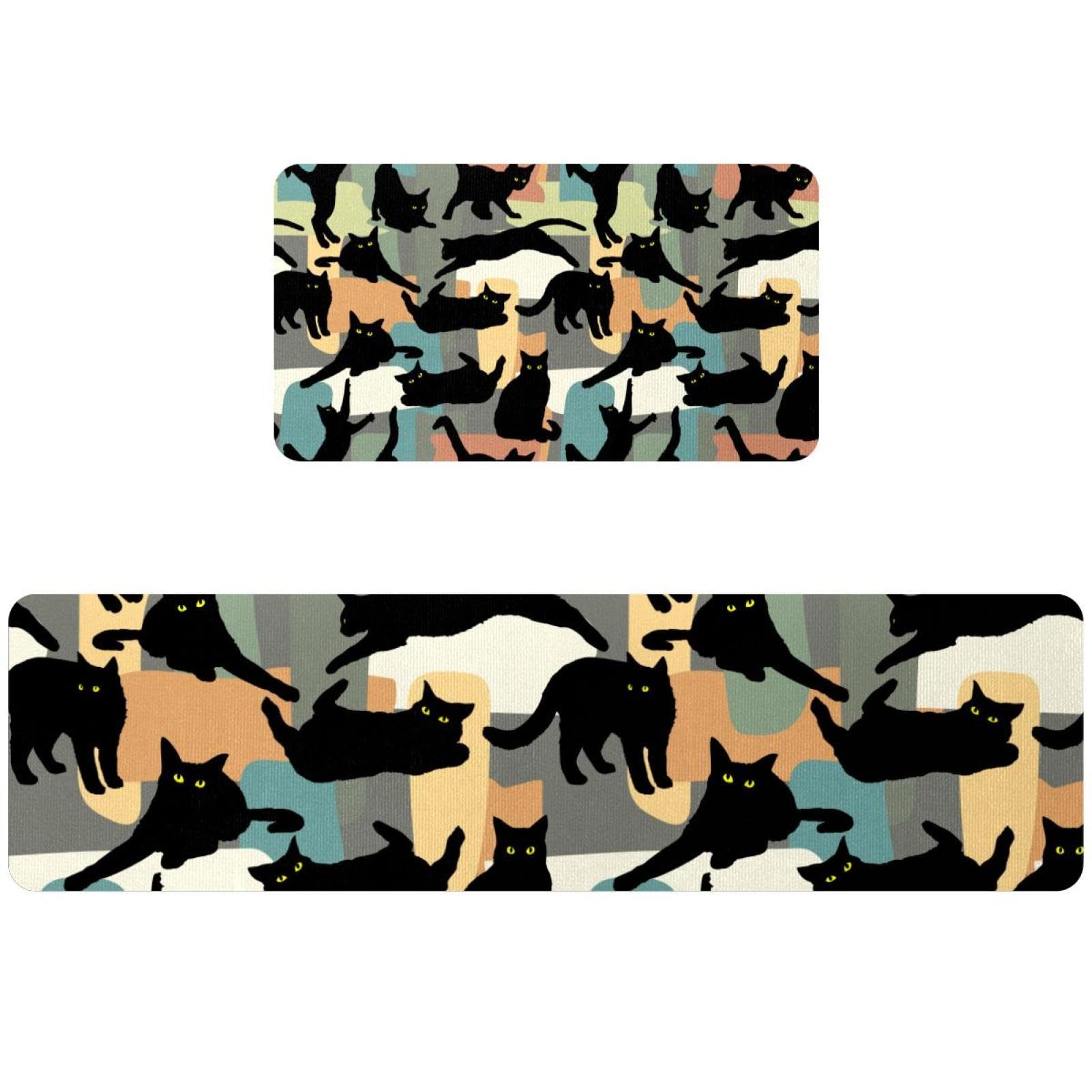 Tapis de cuisine antidérapants et lavables absorbants pour couloir lot de 2