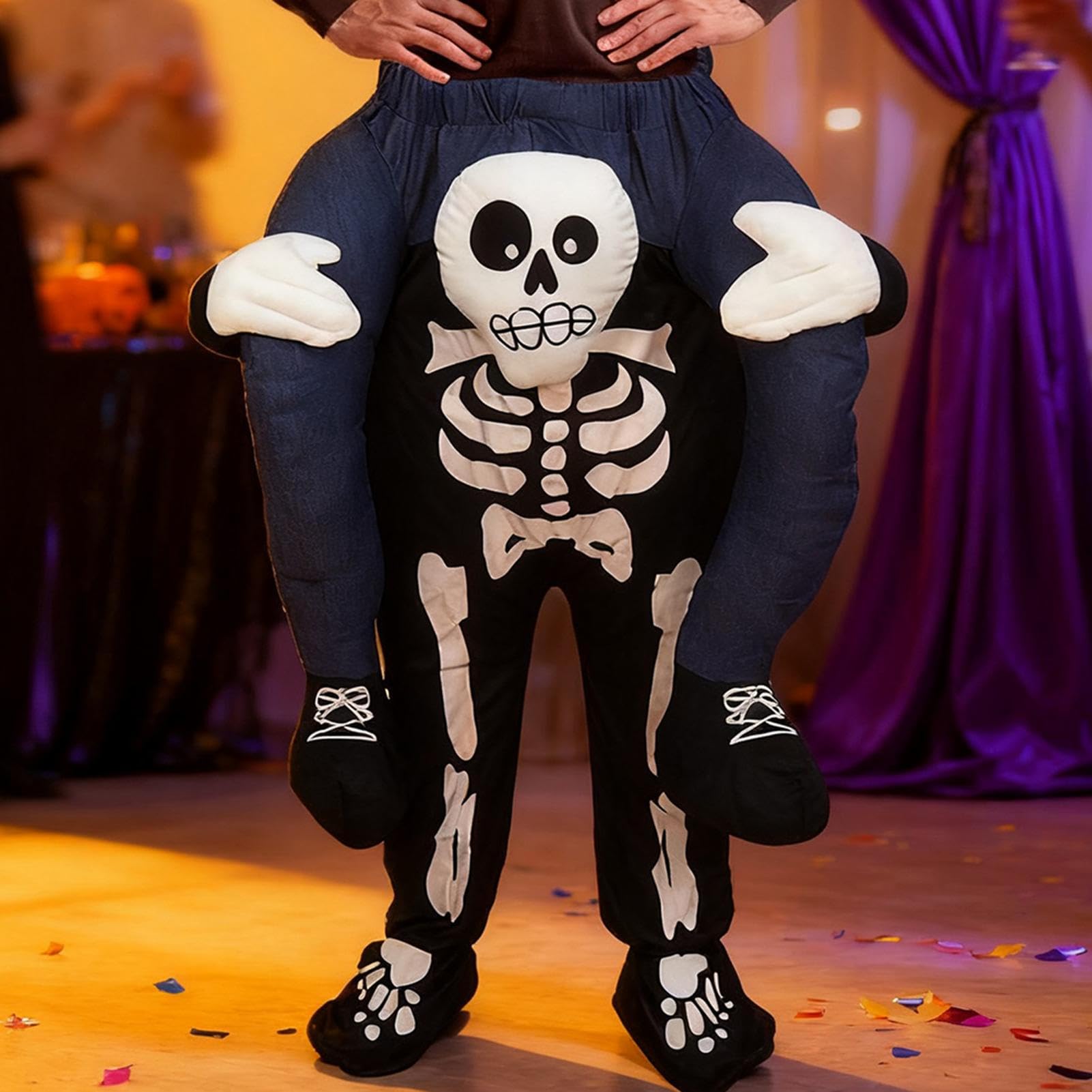 Strój Na Halloween Dla Dorosłych Strój Przebrania Cosplay Z Garbem | Kostium Szkielet Do Psikusów Dla Kobiet I Mężczyzn Na Przedstawienia Teatralne, Występy Sceniczne, Imprezy, Spotkania I
