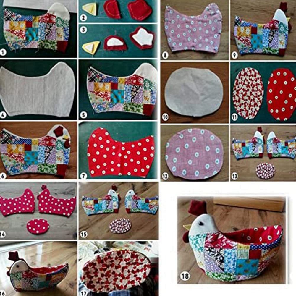 Modello Per Cesto Di Pollo In Acrilico – Set Da Cucito Per Uova Di Pasqua E Decorazioni, 3 Misure 23-42 Cm