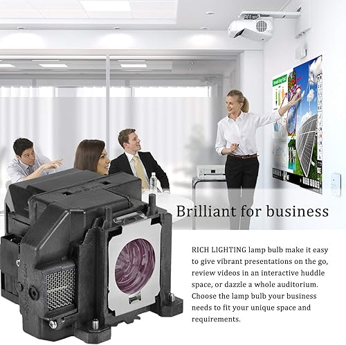 Miniatura 6 de Elplp67 Relplacemnet - Bombilla para proyector Epson EX3210 EX3212 EX5210 EX6210 EX7210 PowerLite Home Cinema 500 750d 707 710HD 750HD VS220 S12 W12