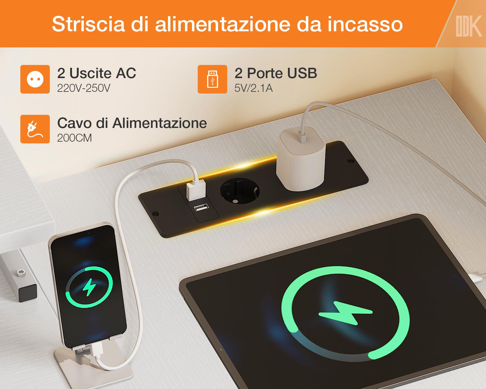 ODK Scrivania Angolare con 4 Cassetti, 140x80cm Scrivania ad Angolo Reversibile con Prese, Scrivanie a L con Scaffali Portaoggetti Tavolo con Borsa Portaoggetti per Casa Ufficio, Bianco