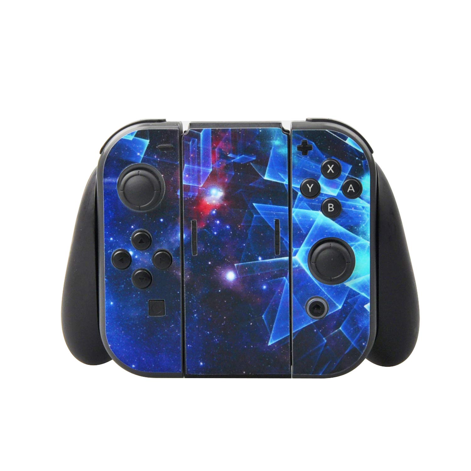 eXtremeRate Multidimensional Galaxy Print Decals Stickers Full Set Faceplate Skins +2Pcs Screen Protector for Nintendo Switch/for NS Console & joy con Controller & Dock Protection Kit — view 4