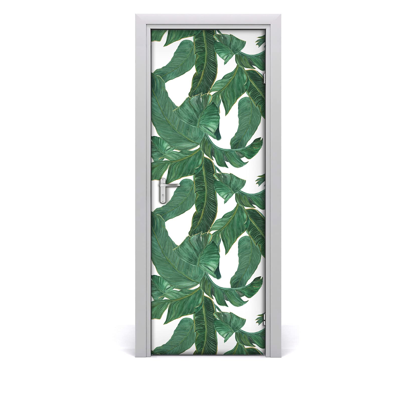 Papier peint de porte auto-adhésif 85x200cm sticker mural tropical vert