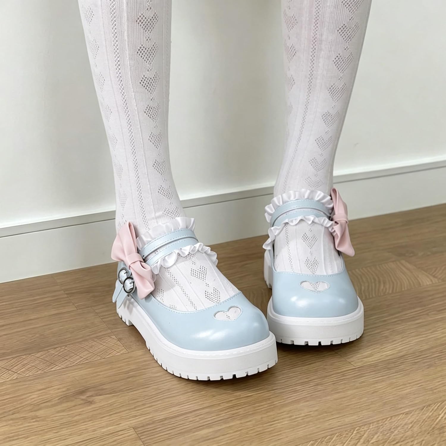 Lorie & Knight Japanese Sweet Lolita Cosplay Platform Mary Jane Flat Shoes image 2