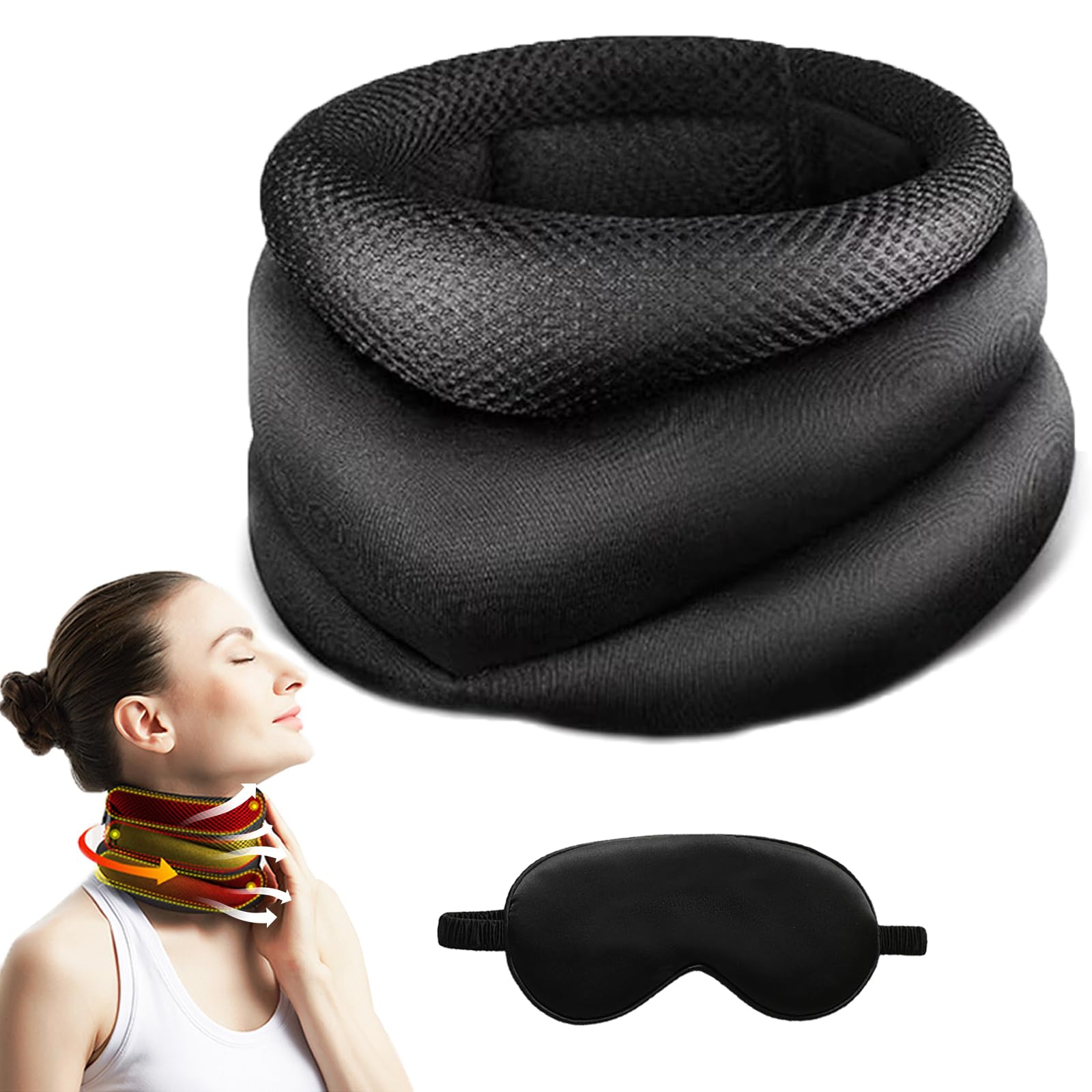 Llelemamo 1Pcs Vitavix Neck Support, Vitavix Neck Support For Snoring, Necksupport - Never Snore Again, Adjustable Soft Foam Neck Brace Cervical Collar, Relief Of Cervical Spine Pressure, For Sleeping (1Pcs)