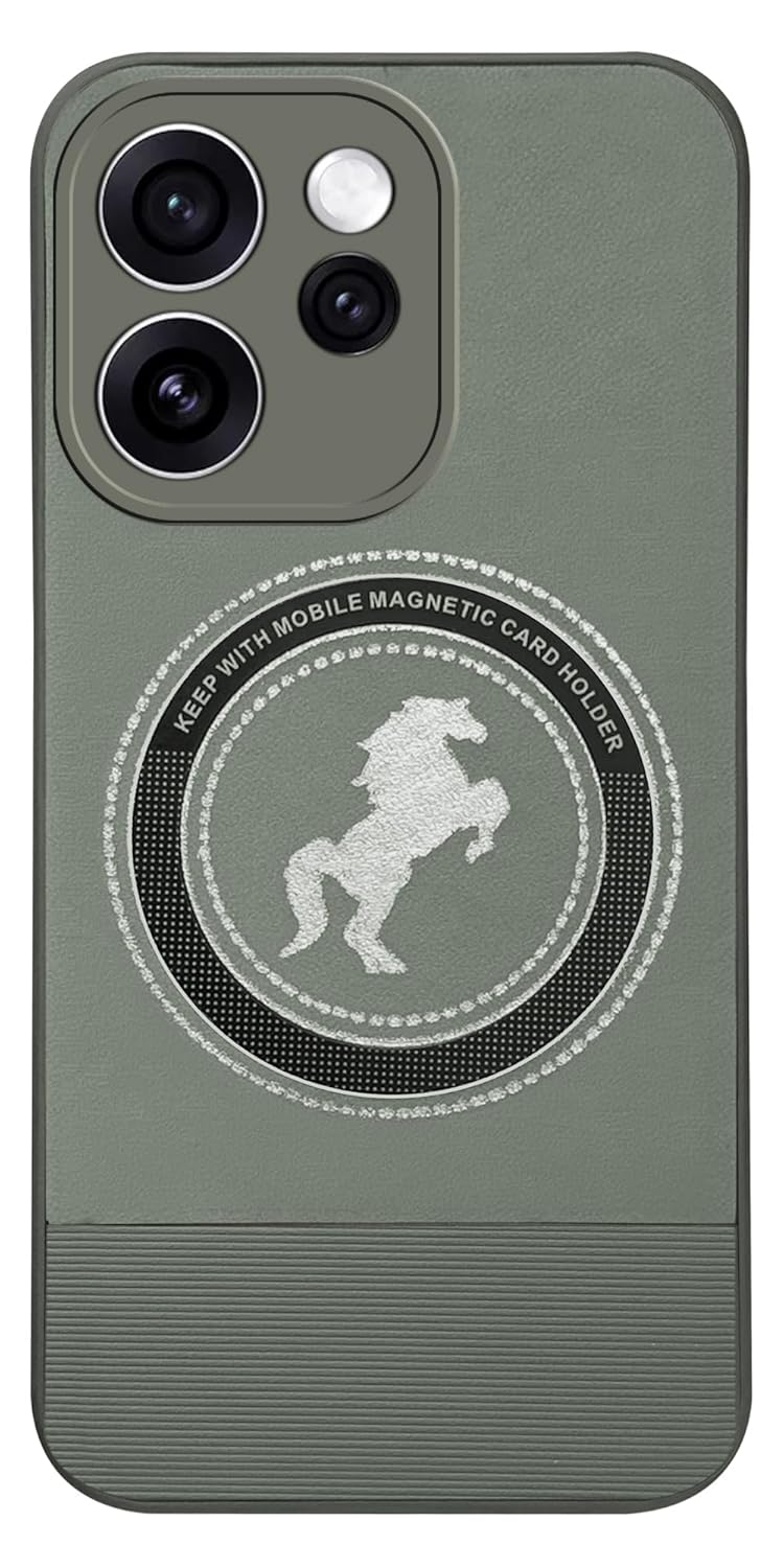 Jkobi PU Leather Finish Back Cover Case for Oppo Reno15 Pro Mini 5G | Oppo Reno 15 Pro Mini 5G (Professional Minimalist Texture | MagSafe Compatile | Camera Protection | Sleek Sober Formal)