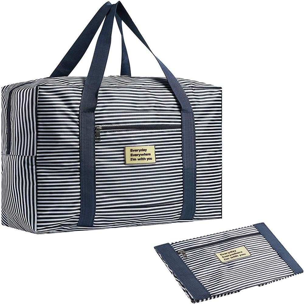 Folding Fabric Travel Bags Reusable Large Carry Tote Bag & Waterproof Shoulder Hand Duffel Bag(Multi Color)-image-3