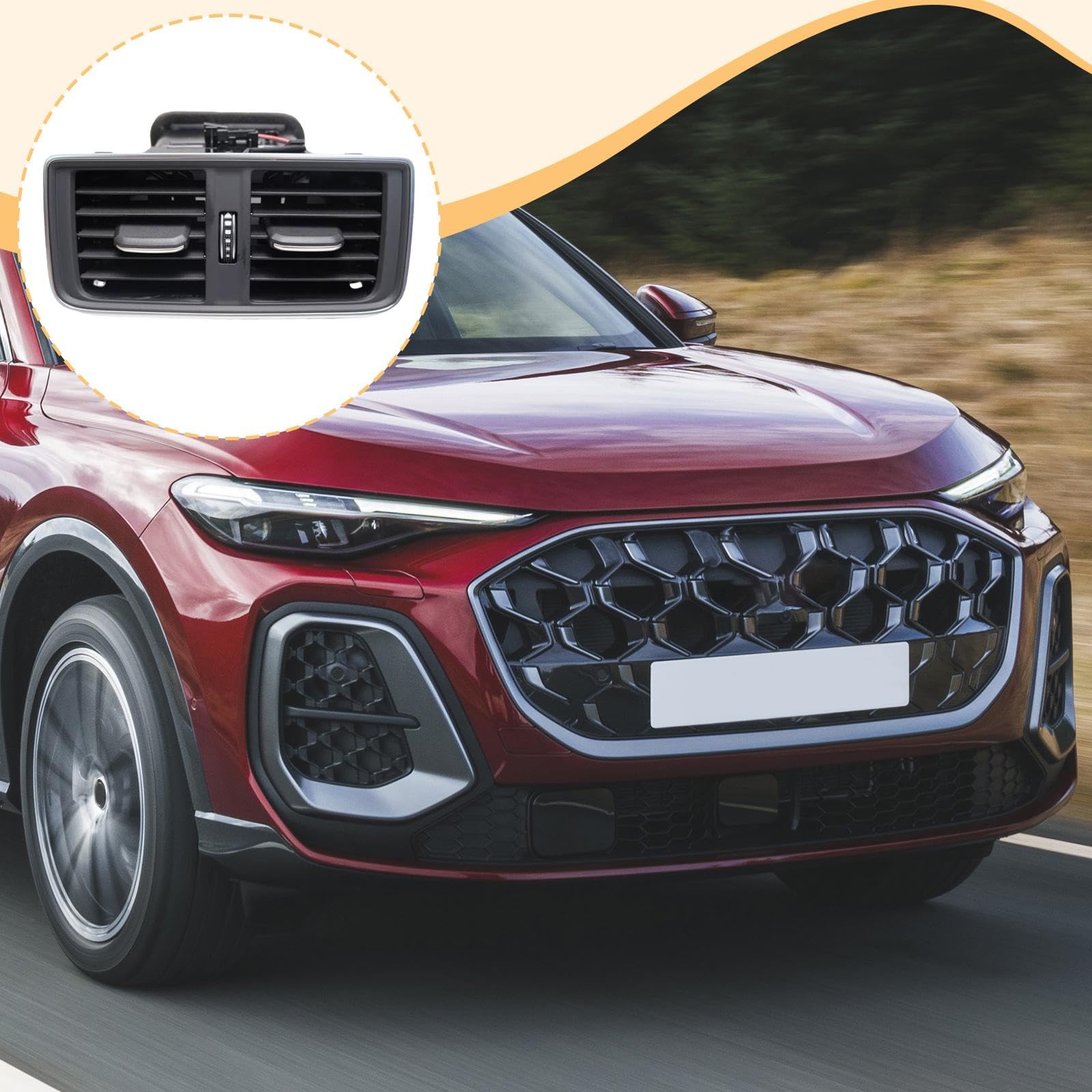 Rear Air Vent Klimaanlage Lüftungsgitter Mittelkonsole Luftkanal Ersatzteil Pp Material Passend für Autos Autowerkstatt Innenausstattung