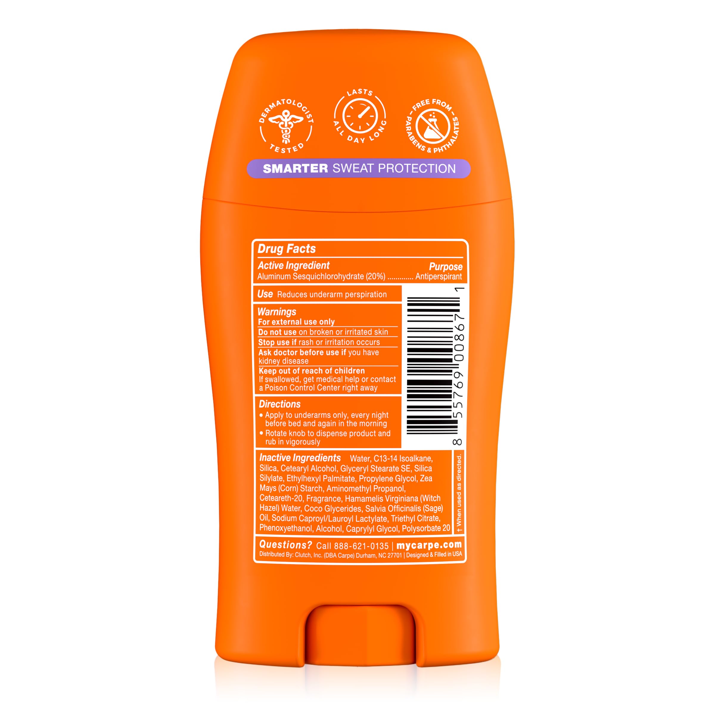 Carpe Antitranspirant-Deodorant für Achseln - Übermäßiger Schweißkontrolle Lavendel-Aroma, geeignet für Hyperhidrose, schnell trocknend, für den täglichen Gebrauch - 50 ml