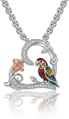 Animal Necklace Wolf/Phoenix/Parrot/Penguin/Cow/Hummingbird/Elephant/Otter/Highland Cow/Goat Pendant Necklace Animal Jewelry Gifts for Women
