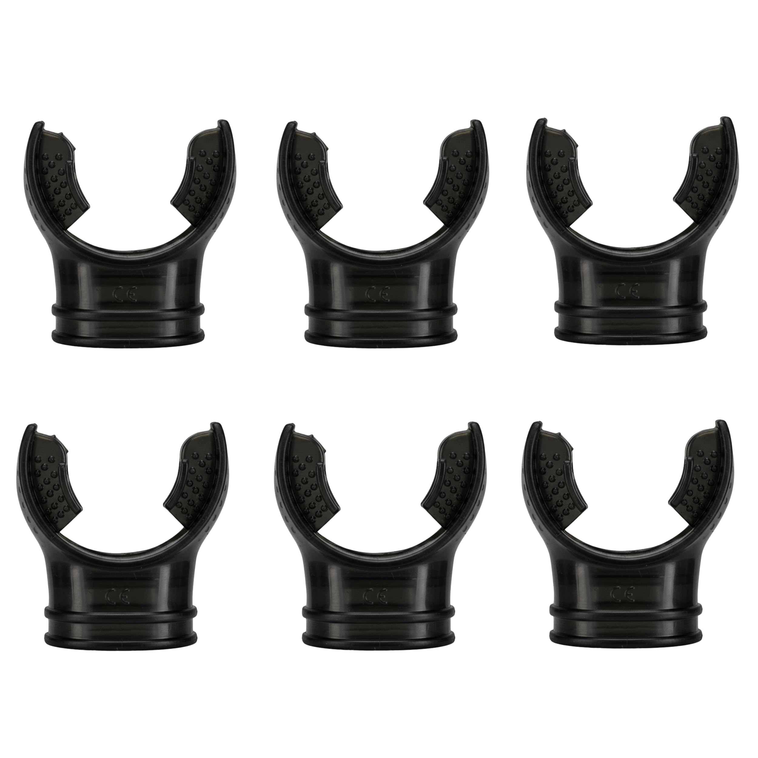Scuba Choice Diving Regulator Octopus Mouthpieces with Regulator Tie (6-Pcs) Premium PVC, Universal Fit for Standard Regulators | Comfortable Non-Bite Design for Stress-Free Diving