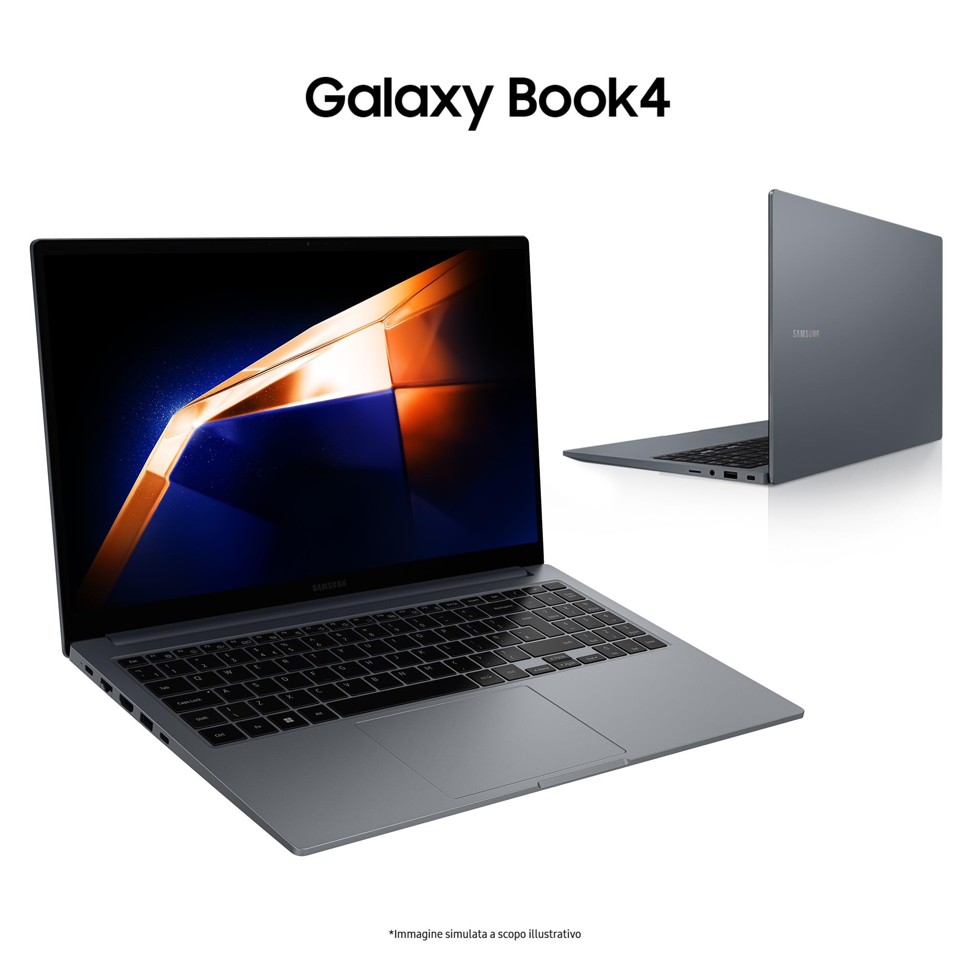 Samsung Galaxy Book4, 3 Anni di Garanzia, Processore Intel Core 7, 16GB RAM, 512GB, Laptop 15.6" LED IPS Full HD, Windows 11 Home, Gray [Versione Italiana]