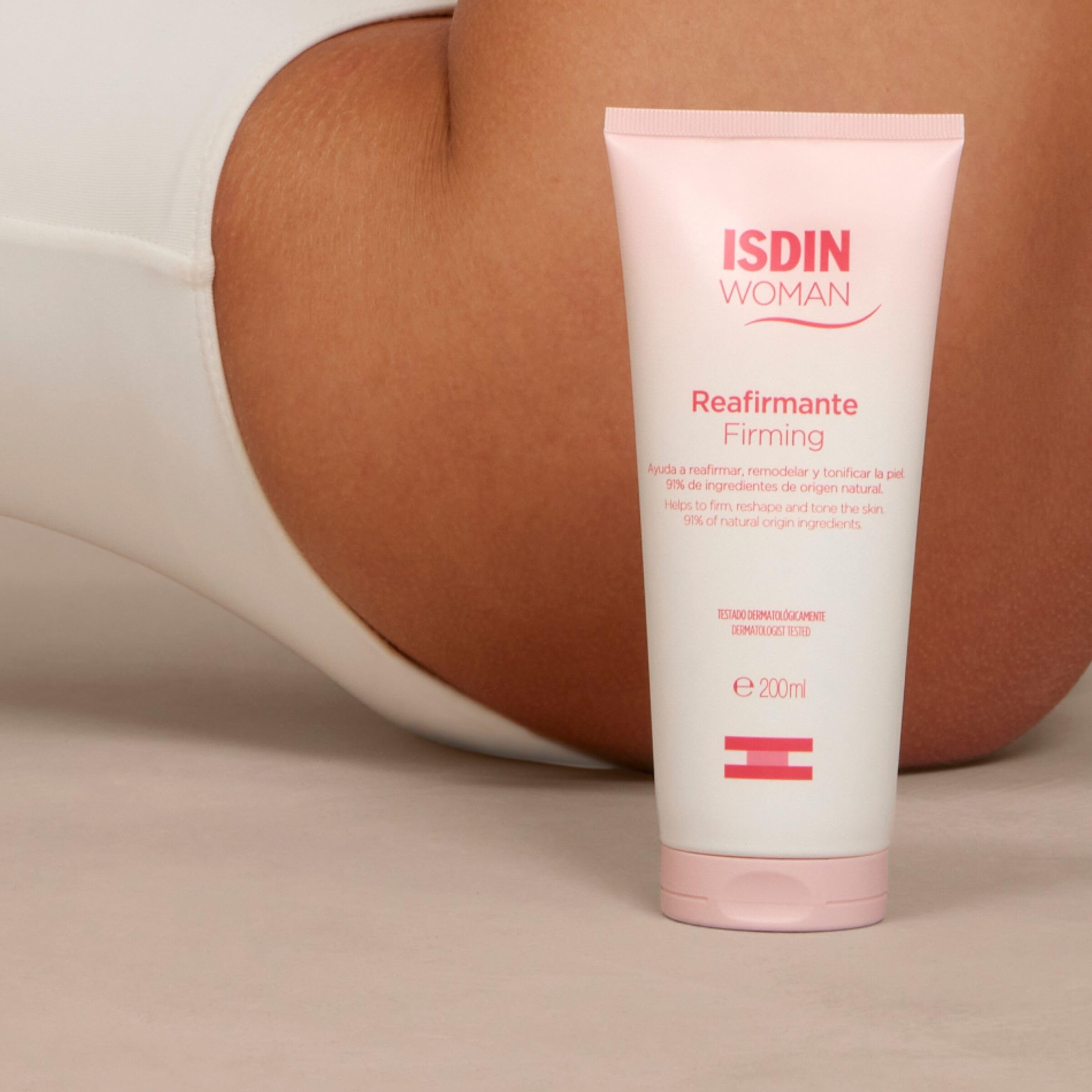 ISDIN Woman Reafirmante, Crema Corporal Reafirmante, Reafirma, Remodela y Tonifica la Piel, 200 ml