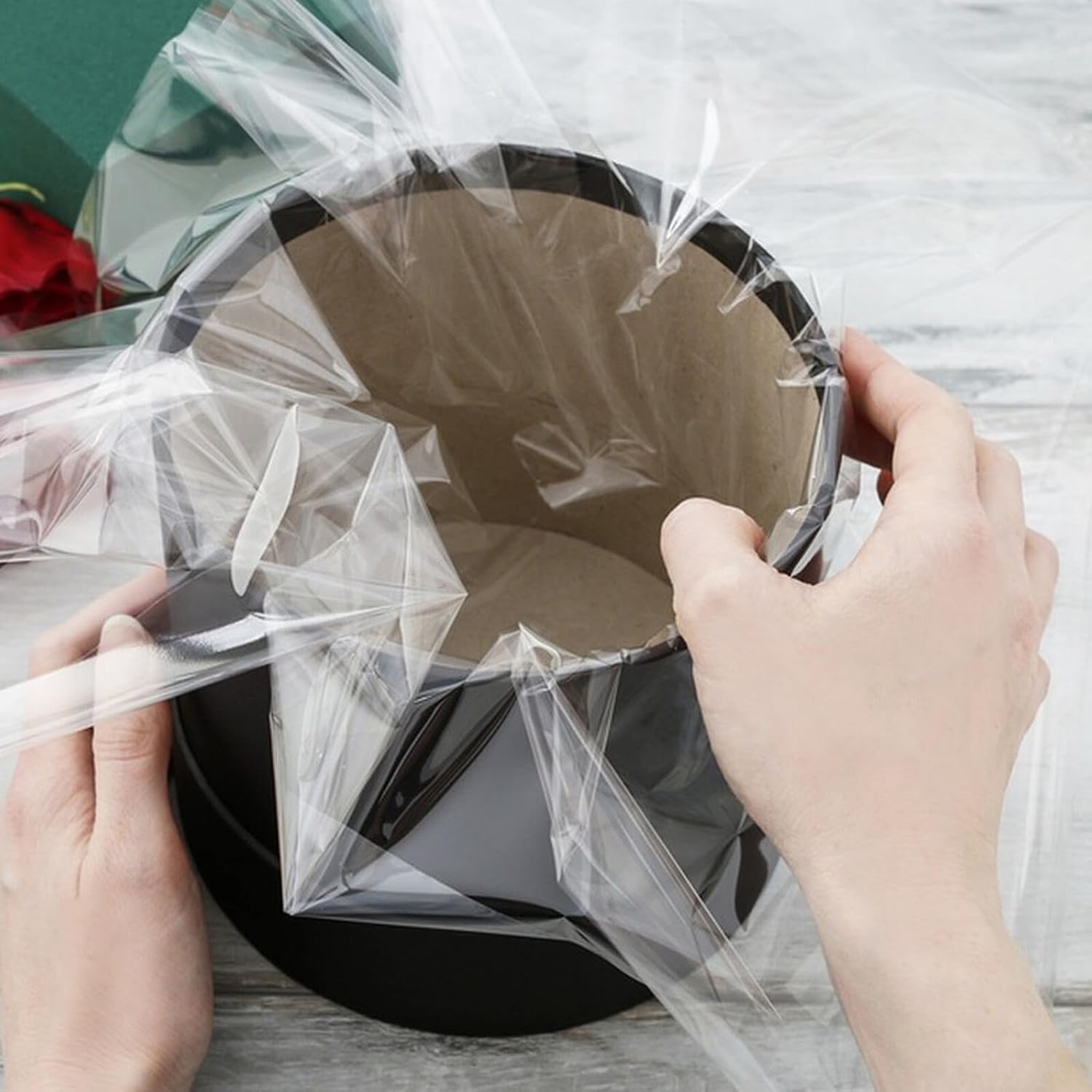 GARVALON Flower Wrap Roll 40cm X 30m Floral Wrapping Film for Bouquets Cellophane Packing Film Suitable for Gift and Flower Arrangement