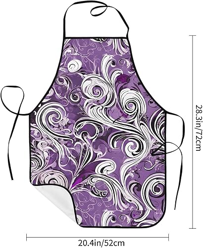 Miniatura 6 de Unisex Apron With Pocket, The Sea Witch Inspired Chef Apron For Cooking, Bbq & Crafts, Spillproof Kitchen Protection Bib With Large Utility Pocket