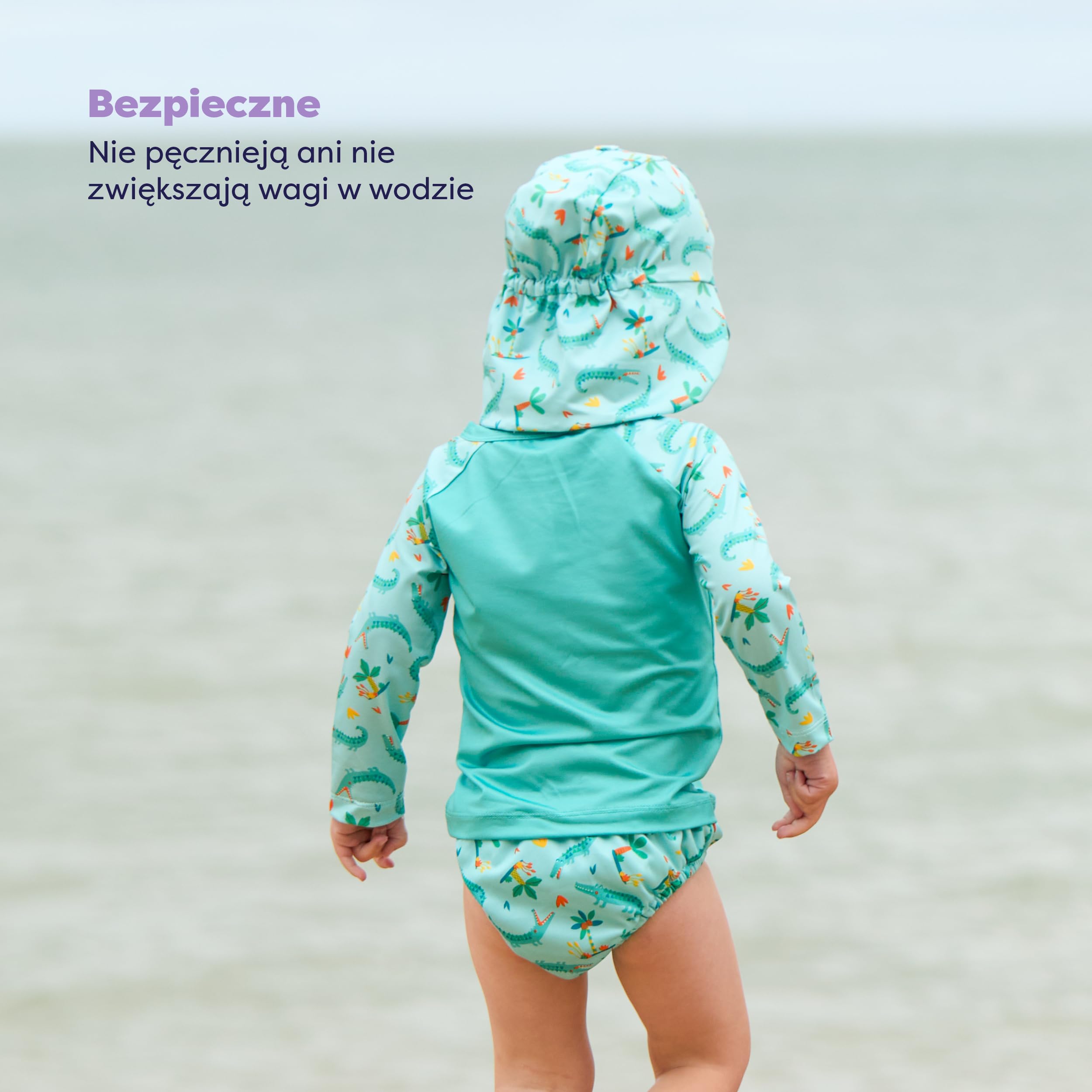 Bambino Mio Pływacka pielucha wielokrotnego użytku (1–2 lata - Sprytny krokodyl) dla niemowląt i małych dzieci