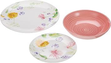 Tognana Audrey 18-Piece Dinner Set for 6 People, Porcelain, Floral