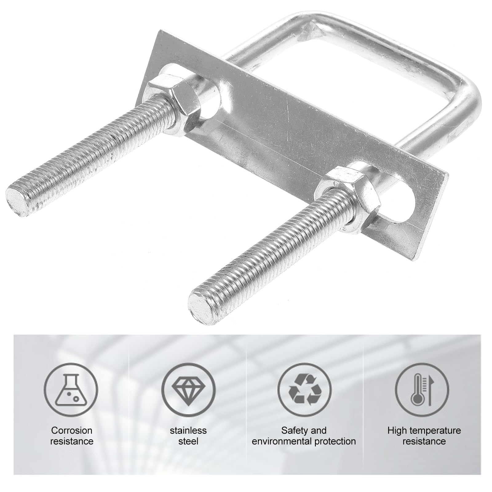 ULTECHNOVO Galvanized U-Bolt Clamp 6X3.3 Inch U Shape Bolt Hardware with Nuts Washers for Boat Trailer Pipe Support and Structural Fixings - Image 4