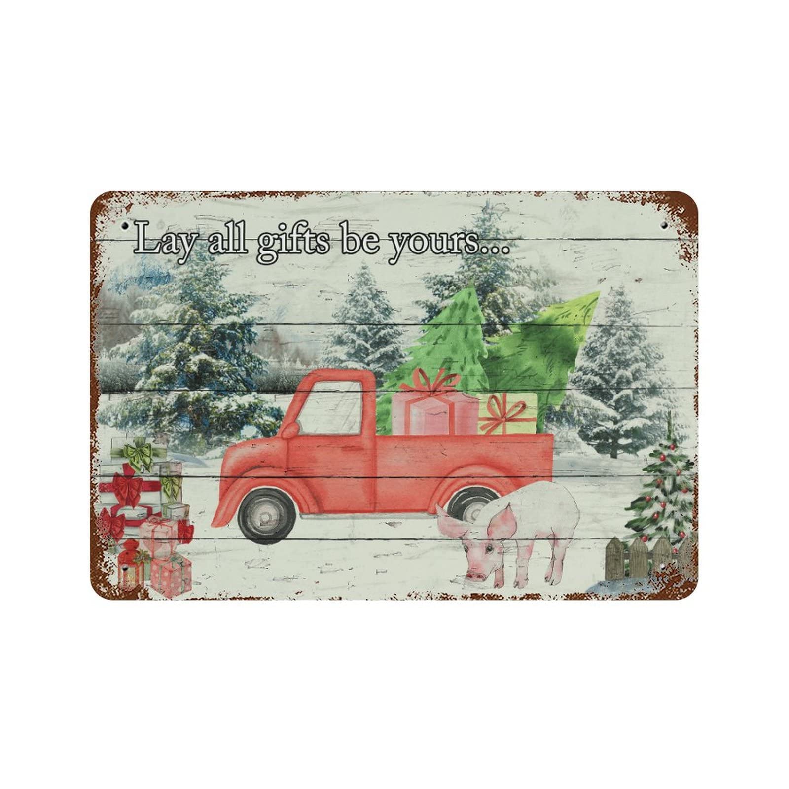 Panneau de ferme bonhomme de neige Merry Christmas décoration murale 30,5 x 45,7 cm